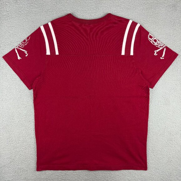 Vintage Nike Shirt Mens XXL 2XL Burgundy Red Label Jersey #51 Skull Helmet Y2K 1 - Picture 2 of 10